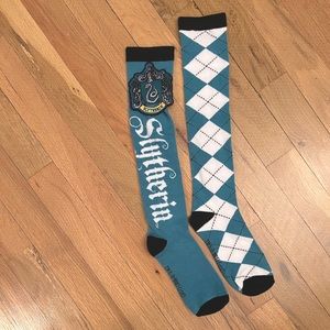 Slytherin knee socks